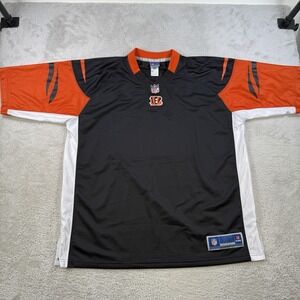 Cincinnati Bengals Jersey Mens XL Black Pro Line Blank NFL Mesh Y2K Shirt